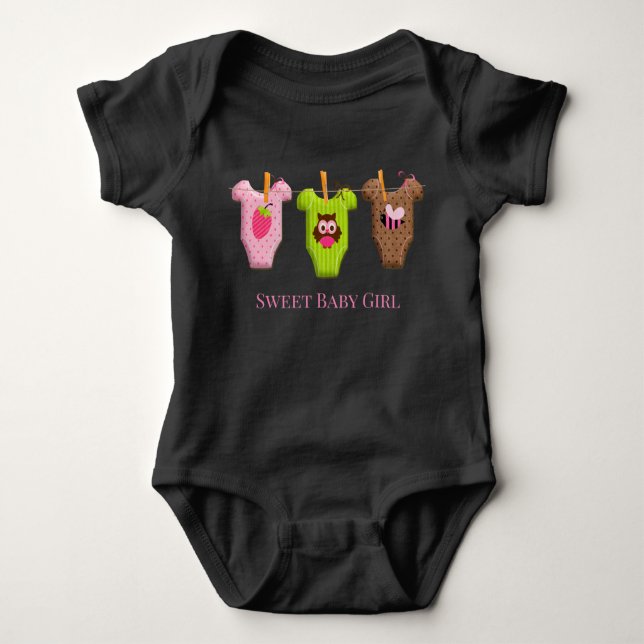 Sweet Baby Girl Baby Bodysuit (Front)