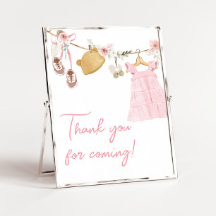 Sweet Baby Girl Boho Clothes Thank you Card Poster