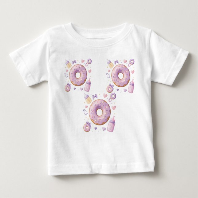 Sweet Baby Girl Doughnut  T-Shirt (Front)