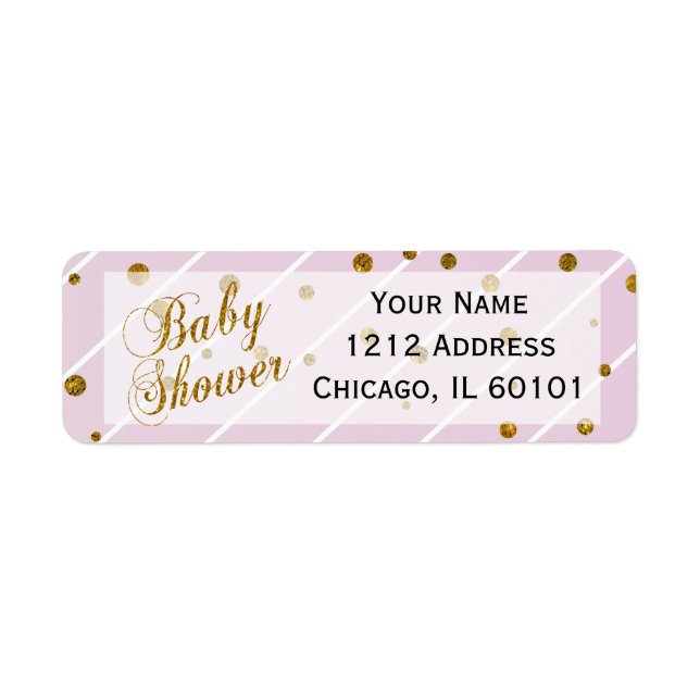 Sweet Baby Girl Pink & Gold Confetti | Baby Shower (Front)