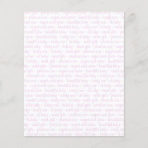 Sweet Baby Girl Pink Scrapbook Paper