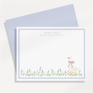 Sweet Baby Goose Cottagecore Nursery Note Card