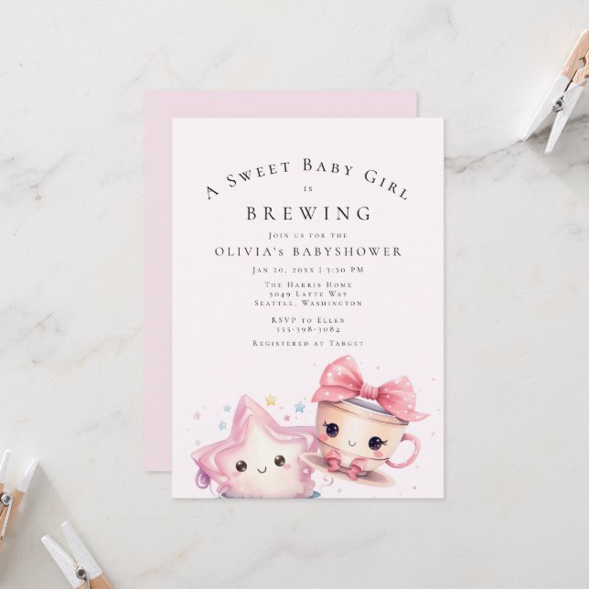 Sweet Baby is a Brewing Invitation (Front/Back In Situ)