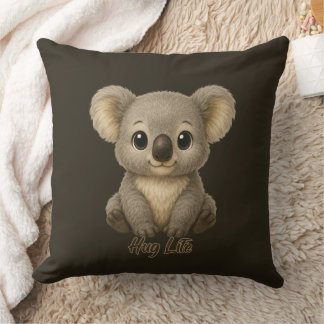 Sweet Baby Koala Throw Pillow