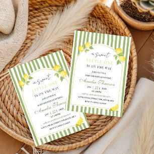 Sweet Baby Lemon Baby Shower Citrus Baby Shower Invitation