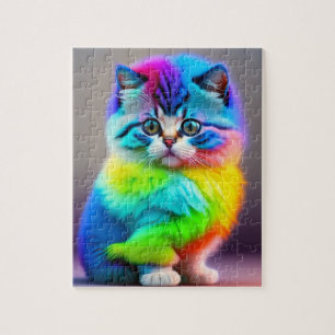 Sweet Baby Little Cat, 3D Colourful Cat Jigsaw Puzzle