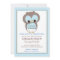 Sweet Baby Owl Boy Whoo Baby Shower Invitation