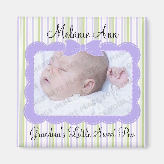 Sweet Baby Pea Photo Magnet (Front)
