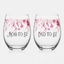 Sweet Baby Pink Floral Drop l Mum & Dad-to-Be