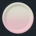 Sweet Baby Pink & Ivory Gradient Ombre   Paper Plate<br><div class="desc">Dreamy delicate gradient ombre design in pastel aesthetic light magical Sweet Baby Pink & Ivory colours. Soft gradient colour transition. Sweet Baby Pink & Ivory gradient home decor,  White Baby Pink & Ivory gradient ombre home decor theme design.</div>