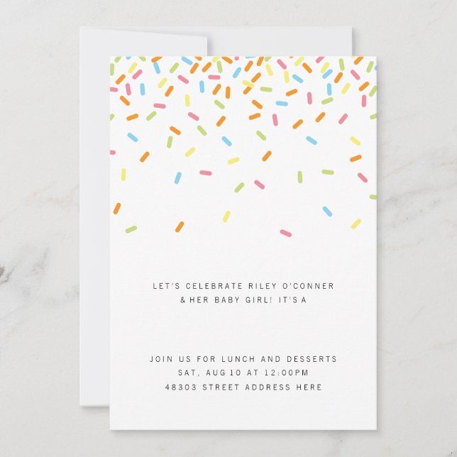 Sweet Baby Sprinkle Invite (Front)