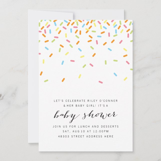 Sweet Baby Sprinkle Invite (Front)