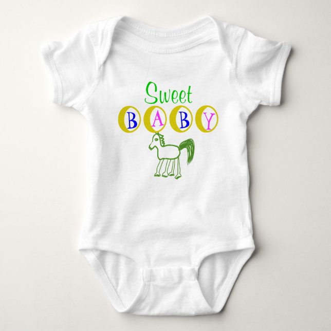 Sweet Baby with Horse Infant Shirt (Front)
