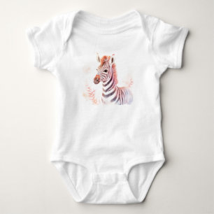 Sweet Baby Zebra Head, Safari Animals, Zoo Animals Bodysuit