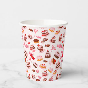 Sweet background paper cups