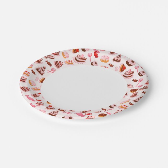 Sweet background paper plate (Angled)