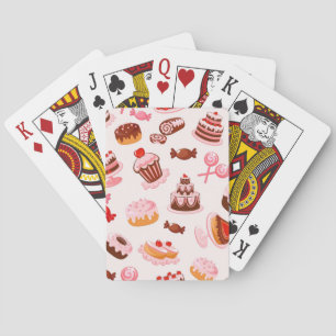 Sweet background playing cards