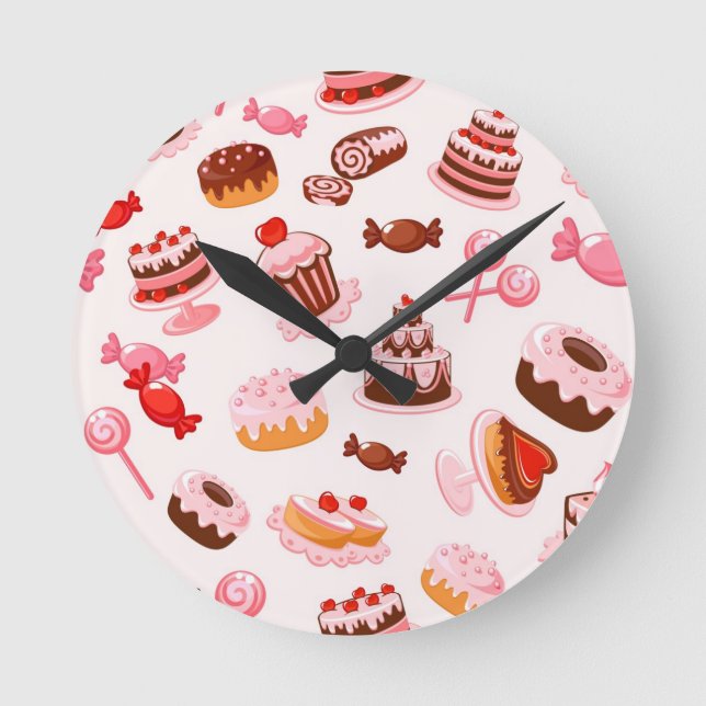 Sweet background round clock (Front)