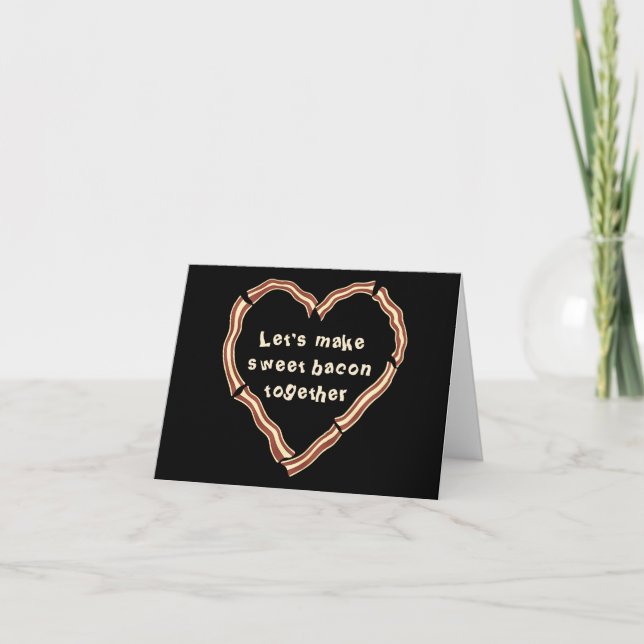 Sweet bacon heart holiday card (Front)