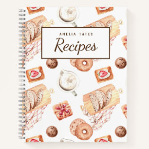 Sweet Baked Pastries Customisable Recipe Book
