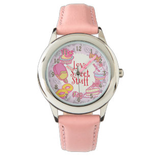 Sweet Bakery and Drinks Pink Watch