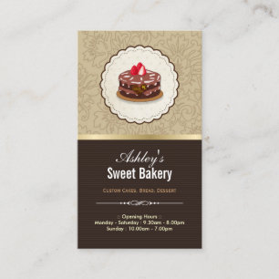 Sweet Bakery Boutique - Cakes Chocolates Pastry Business Card