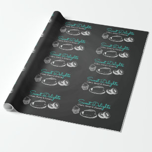 Sweet Bakery Business Chalkboard Wrapping Paper