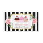 Sweet Bakery Cupcakes Gold Pink Floral Striped