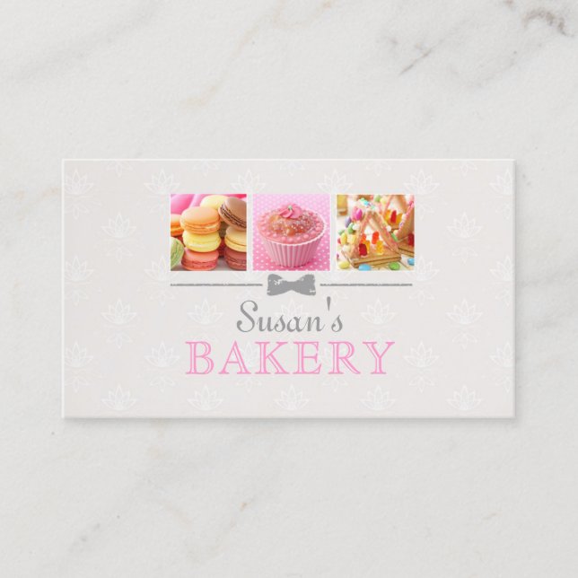Sweet Bakery Cute Cupcake Business Card (Front)