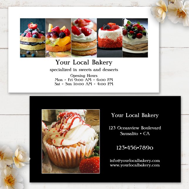 Sweet Bakery Dessert Catering Business Card (Creator Uploaded)