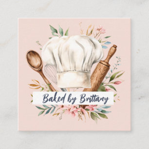 Sweet Bakery Pastry Chef Soft Pastel Business Card