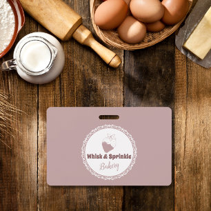 Sweet Bakery Store Custom Cakes Chocolates Dessert ID Badge