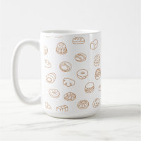 : 'Sweet Bakery Treats' Minimalist Pattern Mug
