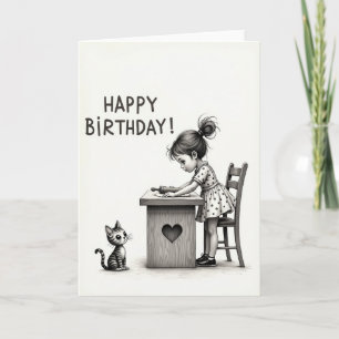 Sweet Baking Girl Birthday Card