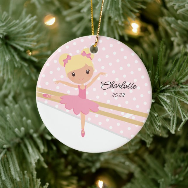 Sweet Ballerina Ballet Dance Christmas Ceramic Orn Ceramic Tree Decoration (Tree)