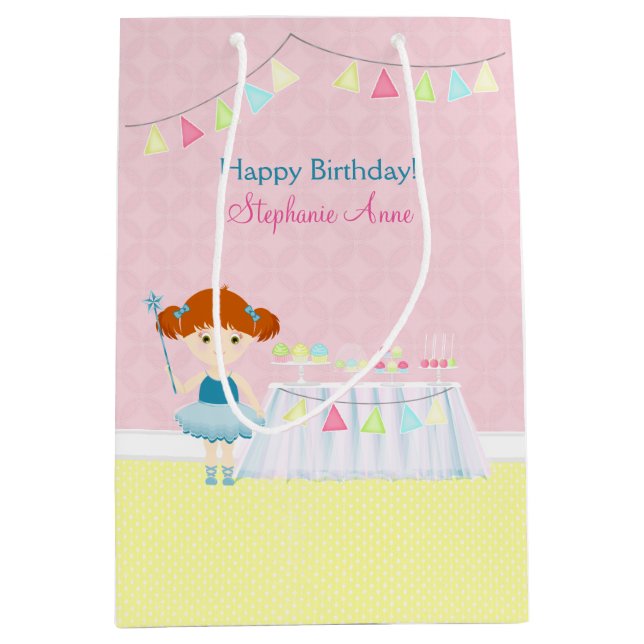 Sweet Ballerina Cupcake Celebration Medium Gift Bag (Front)