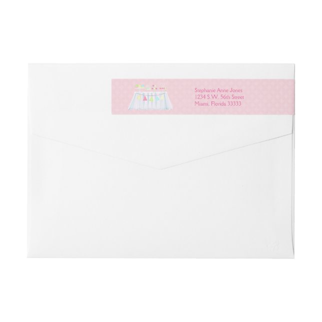 Sweet Ballerina Cupcake Celebration Wrap Around Label (Back)
