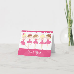 Sweet Ballerina Dance Birthday Thank You Note