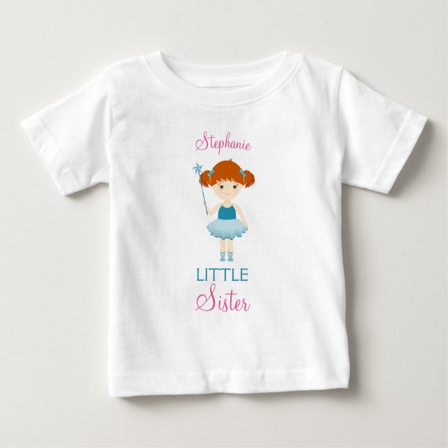 Sweet Ballerina Little Sister Baby T-Shirt (Front)