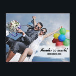 Sweet Banner Wedding Thank You Card<br><div class="desc">Sending out your thank you note will be a breeze with this chic and stylish thank you postcard. Also available in other colours and as folded cards. Design © berryberrysweet.com</div>