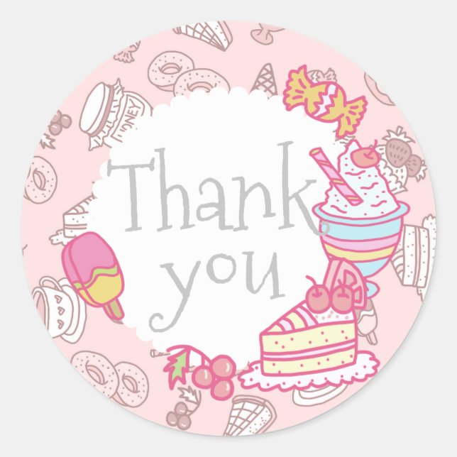 Sweet Barkery and Drinks Peach Sticker (Front)