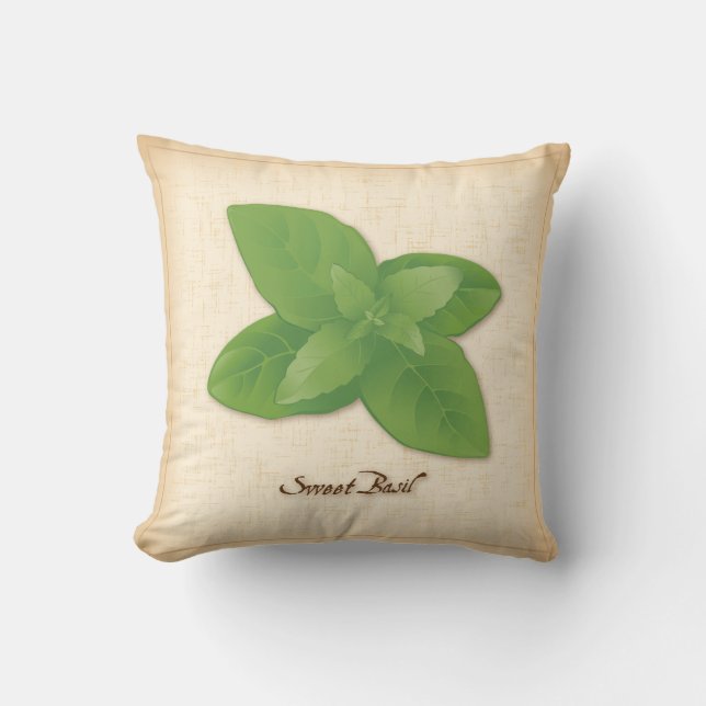 Sweet Basil Herb Cushion (Front)