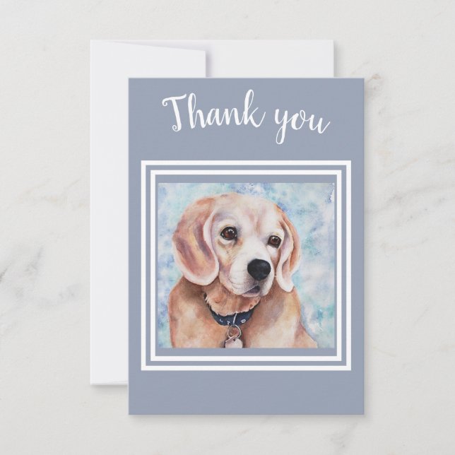 Sweet Beagle Puppy Thank You (Front)