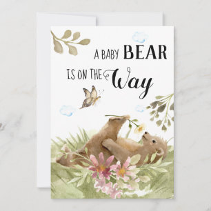 *~* Sweet Bear Enjoying Flower Shower Invitation