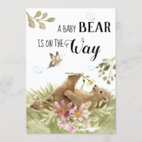 *~* Sweet Bear Enjoying Flower Shower Invitation