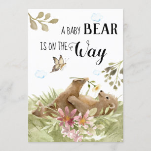 *~* Sweet Bear Enjoying Flower Shower Invitation