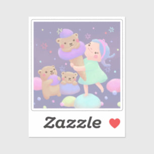 Sweet Bear Ice Cream Illustration