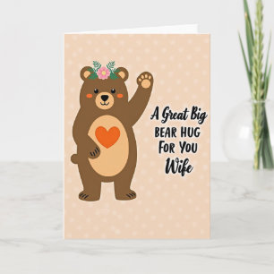 Sweet Bear Mothers Day Heart Card