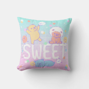 Sweet Bears with Fluffy Monsters Cushion