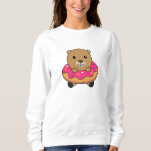 Sweet Beaver Candies Doughnut Pink Sweatshirt